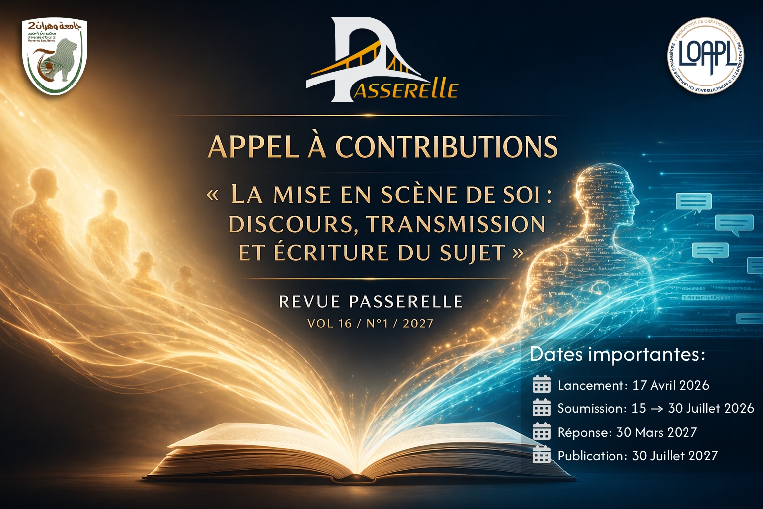 Appel à Contributions 2026 : La Mise en Scène de Soi - Revue Passerelle