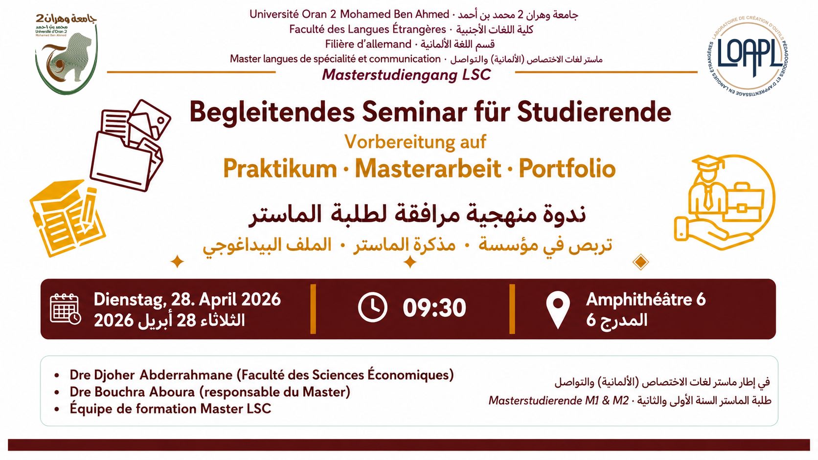 Séminaire d'Accompagnement Stratégique pour le Master LSC