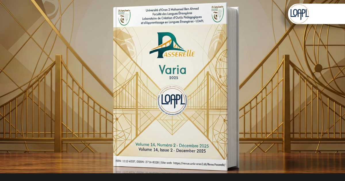 Revue Passerelle Volume 14, Numéro 2 : Explorer les frontières de l'IA, de la linguistique et de la littérature mondiale