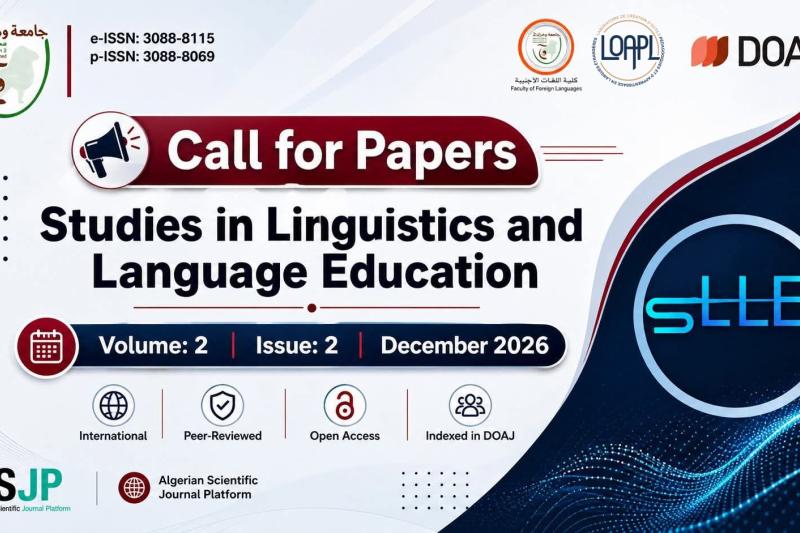 Appel à contributions : Studies in Linguistics and Language Education (SLLE), numéro de décembre 2026